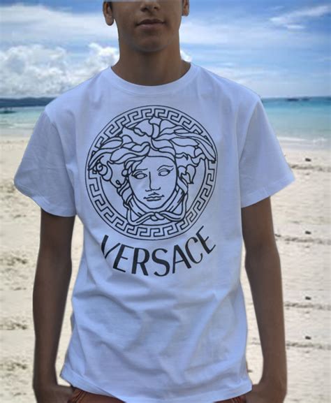 white versace men shirt versace medusa